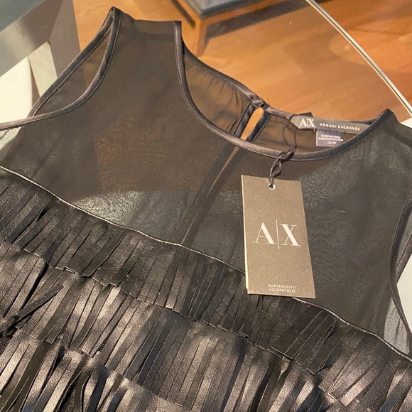 Armani Exchange Fringe Faux leather dress!… - Picture 3 of 5